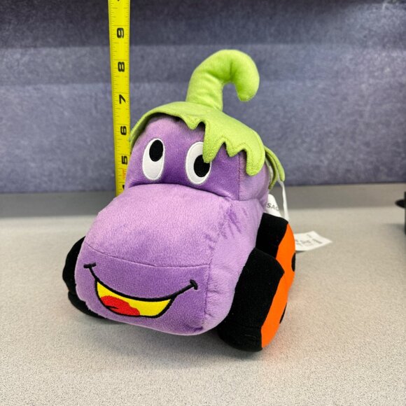 IKEA Sagoskatt Plush Toy Car - Purple With Green Leaf Hat - 8" Cute & Comfy - Picture 8 of 8